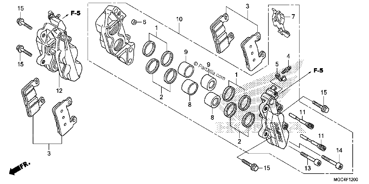 Diagrama de FRONT BRAKE CALIPER