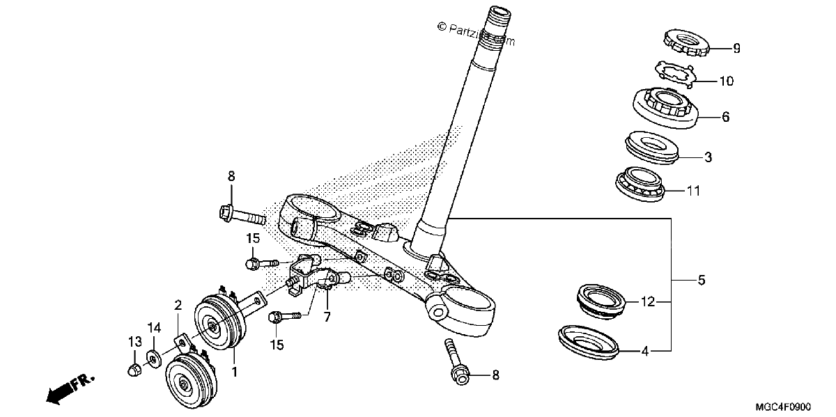 Diagrama de STEERING STEM