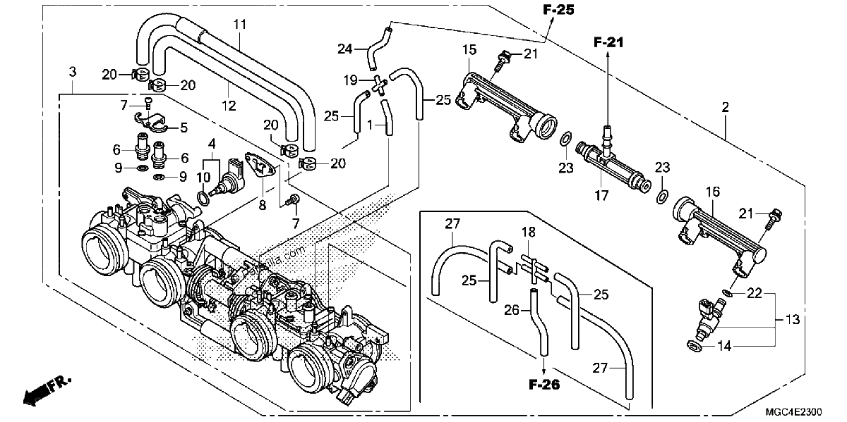 Diagrama de THROTTLE BODY