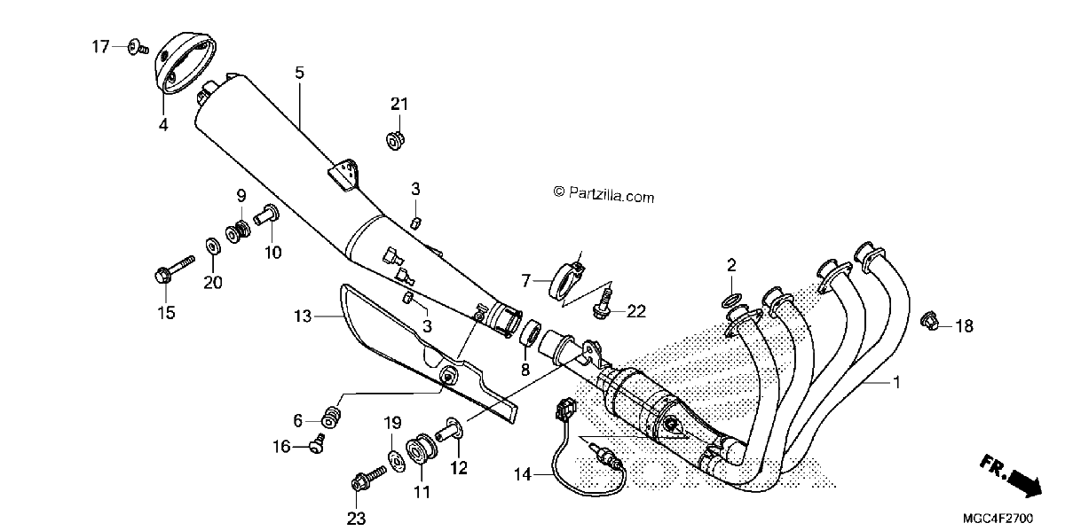 Diagrama de EXHAUST MUFFLER