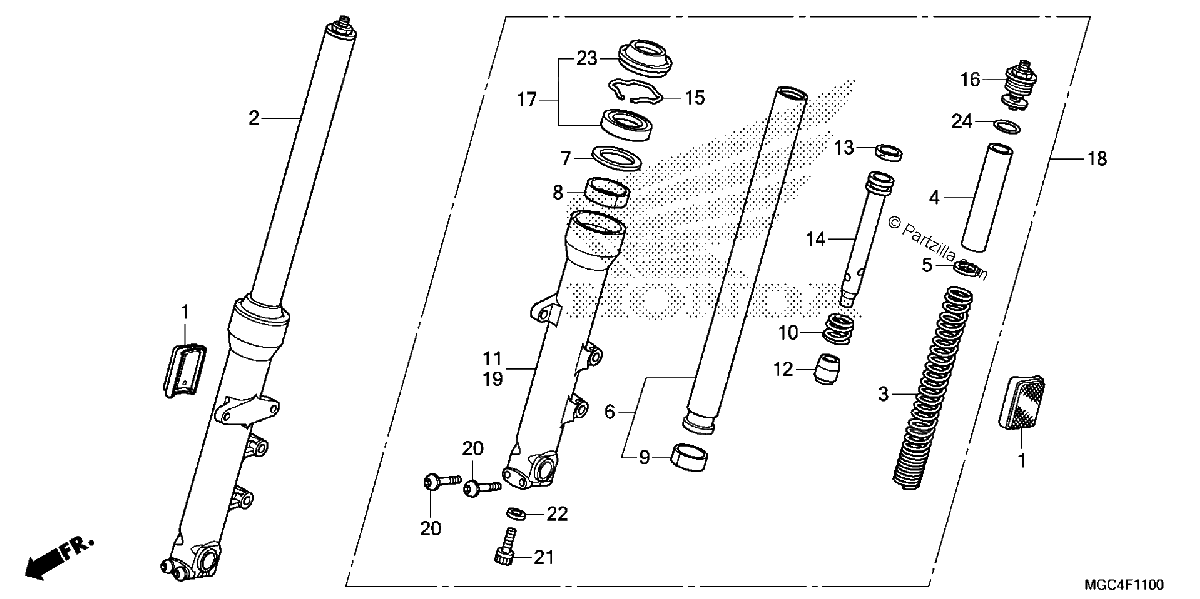 Diagrama de FRONT FORK