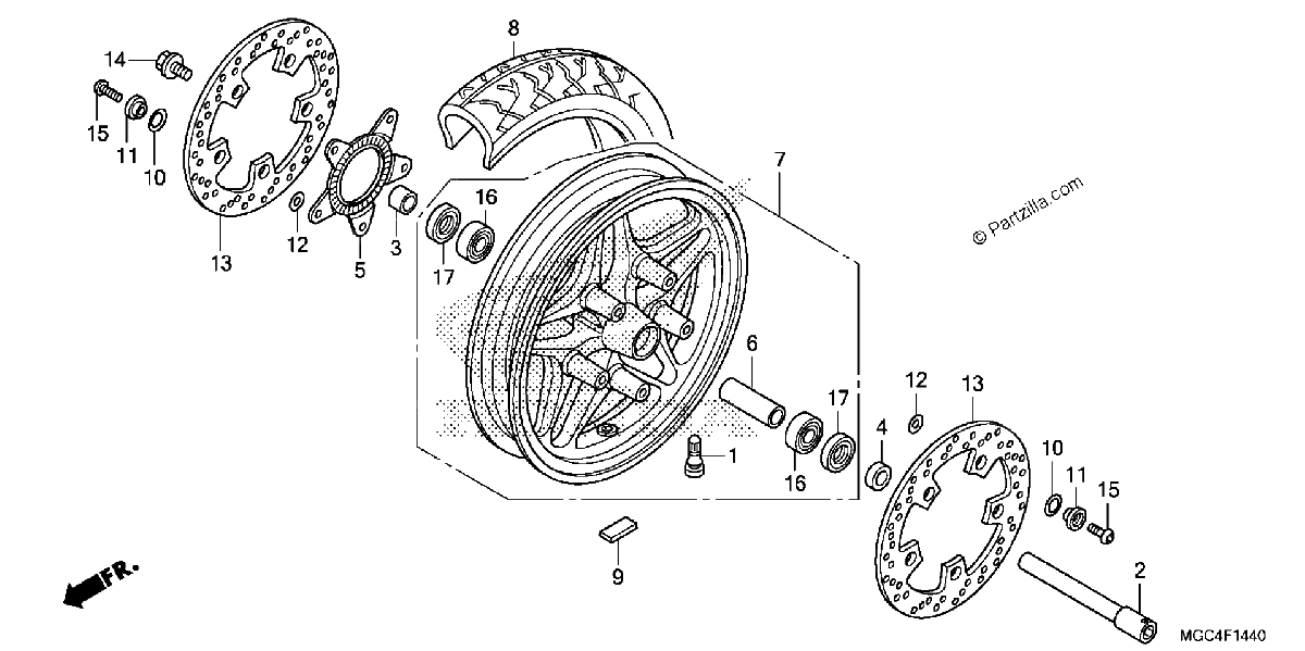 Diagrama de FRONT WHEEL