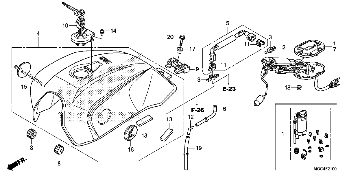 Diagrama de FUEL TANK FUEL PUMP