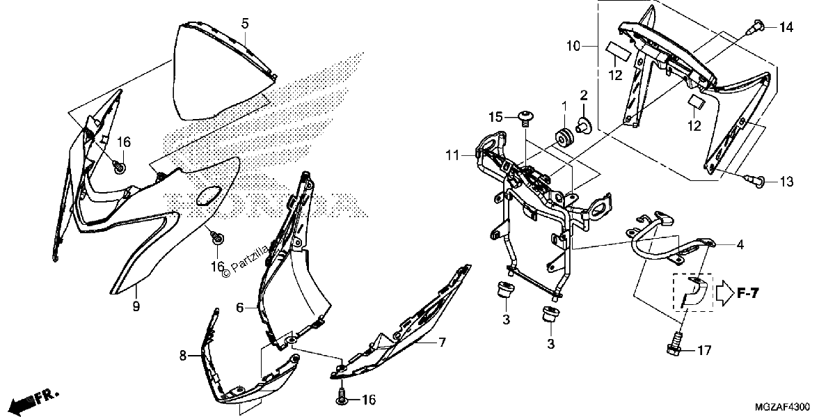Diagrama de FRONT COWL