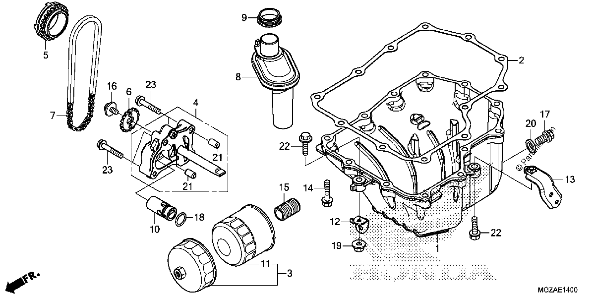Diagrama de OIL PAN OIL PUMP