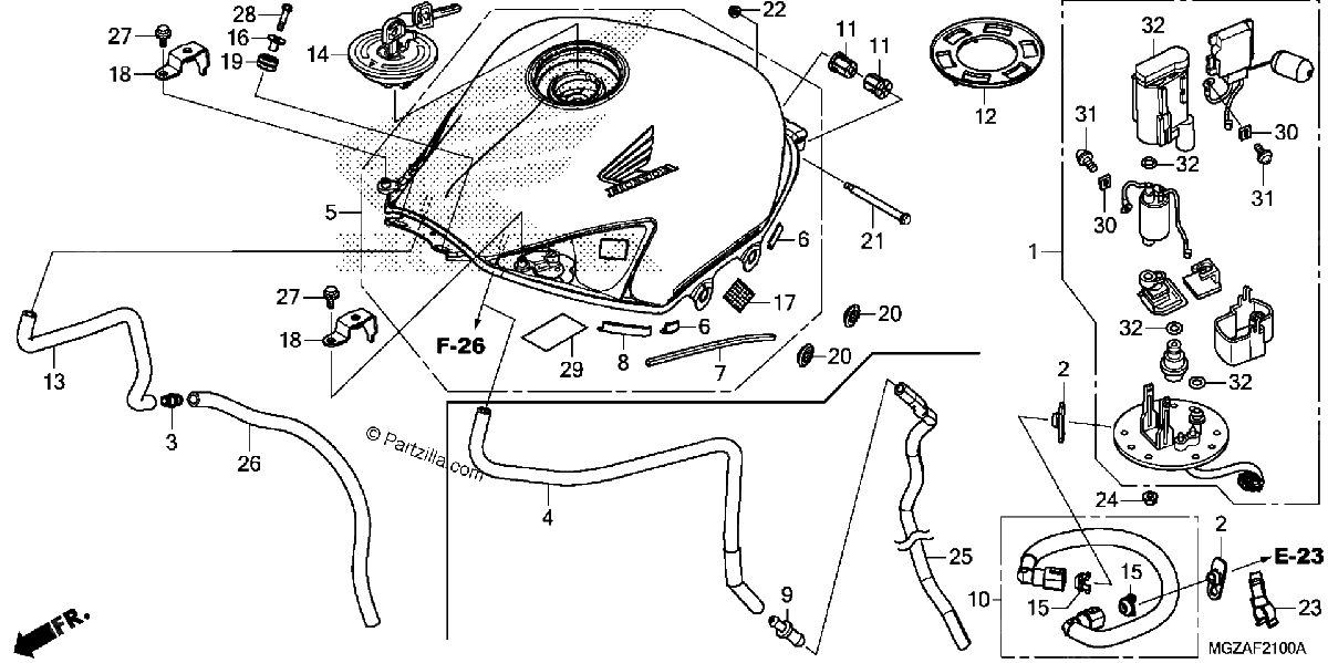 Diagrama de FUEL TANK FUEL PUMP