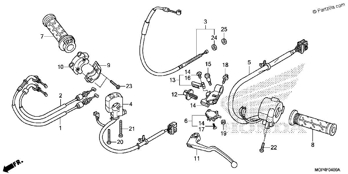 Diagrama de HANDLE LEVER SWITCH CABLE