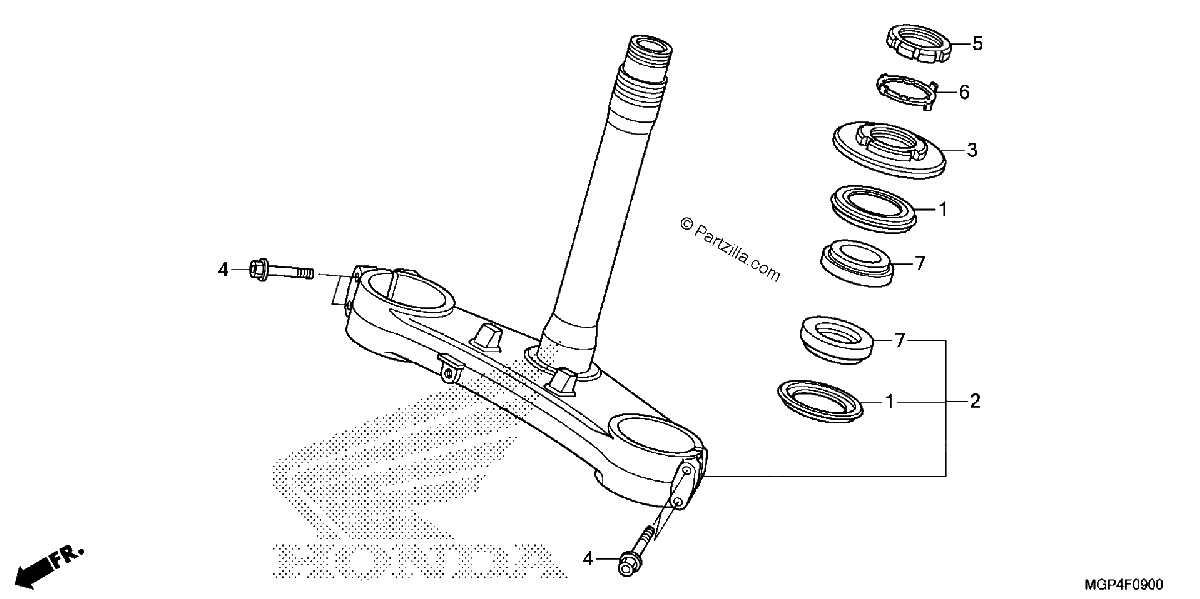 Diagrama de STEERING STEM