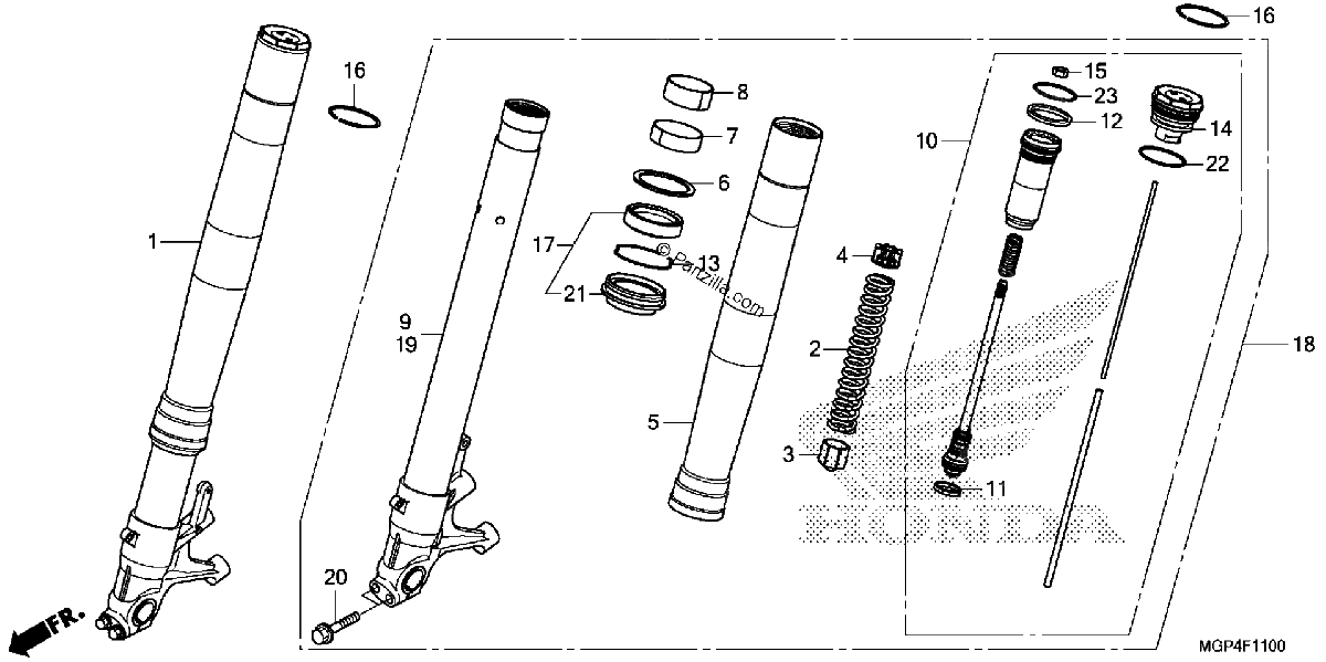 Diagrama de FRONT FORK 1