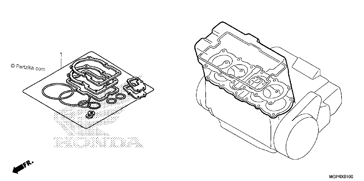 Diagrama de GASKET KIT A