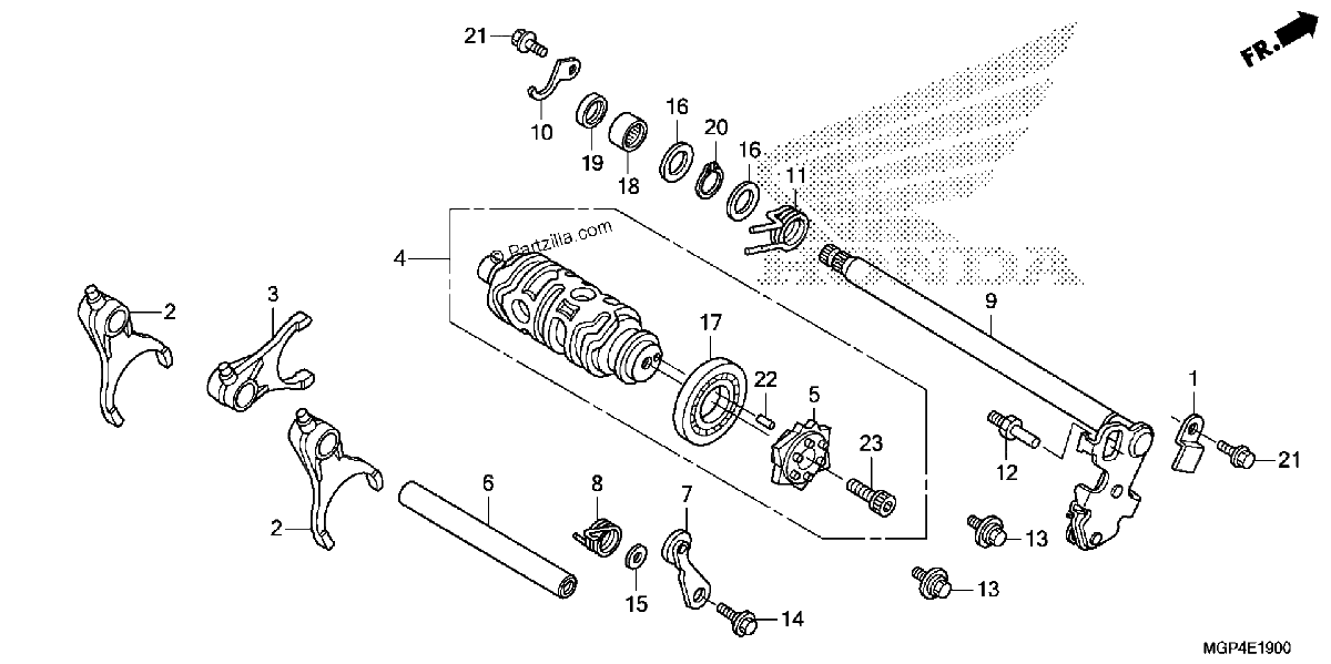 Diagrama de GEARSHIFT DRUM