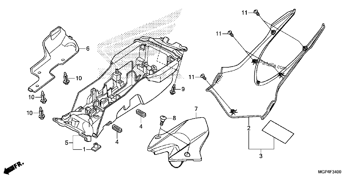 Diagrama de REAR FENDER 1