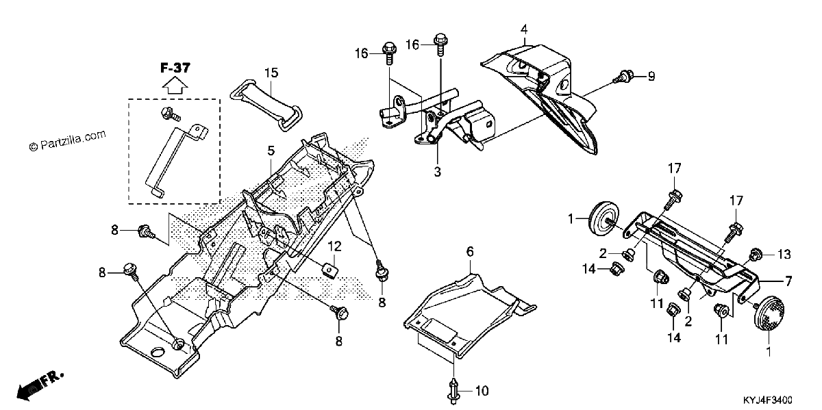 Diagrama de REAR FENDER