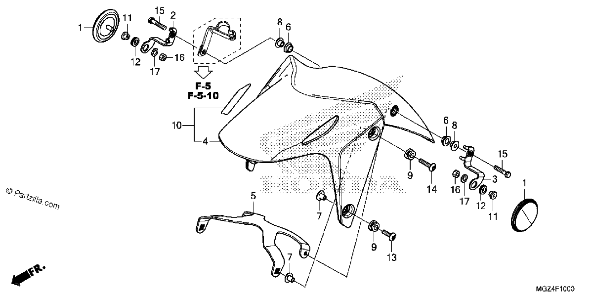 Diagrama de FRONT FENDER