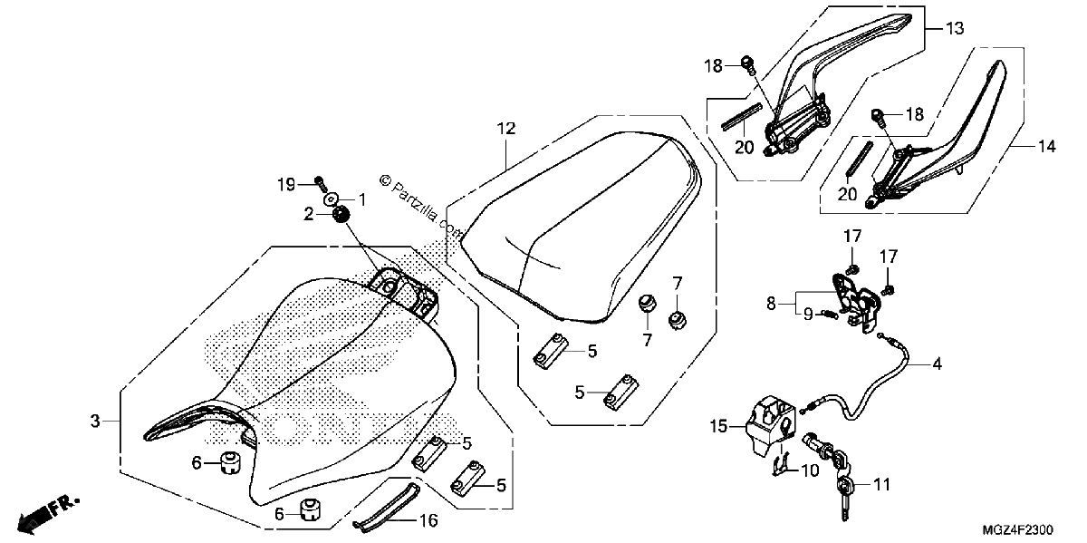 Diagrama de SEAT REAR GRIP