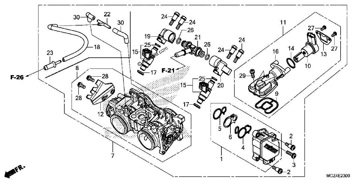 Diagrama de THROTTLE BODY