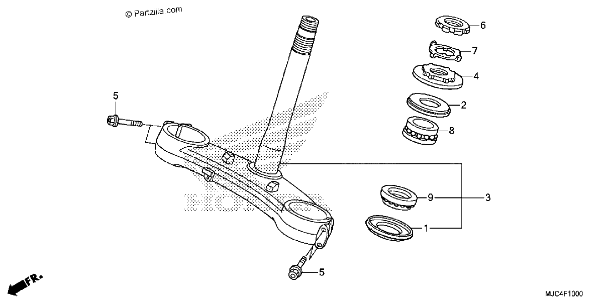 Diagrama de STEERING STEM