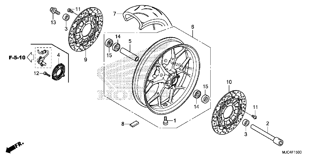 Diagrama de FRONT WHEEL