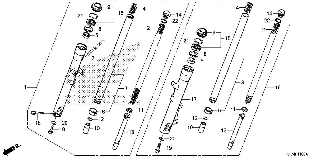 Diagrama de FRONT FORK