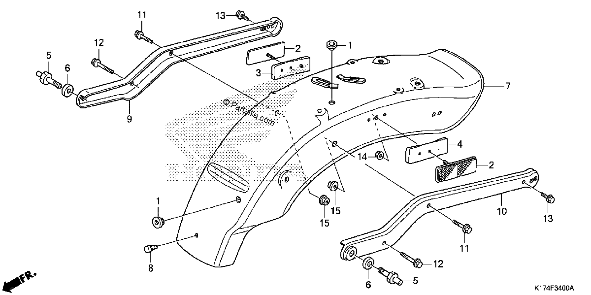Diagrama de REAR FENDER