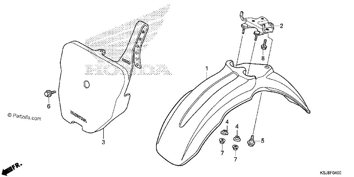 Diagrama de FRONT FENDER