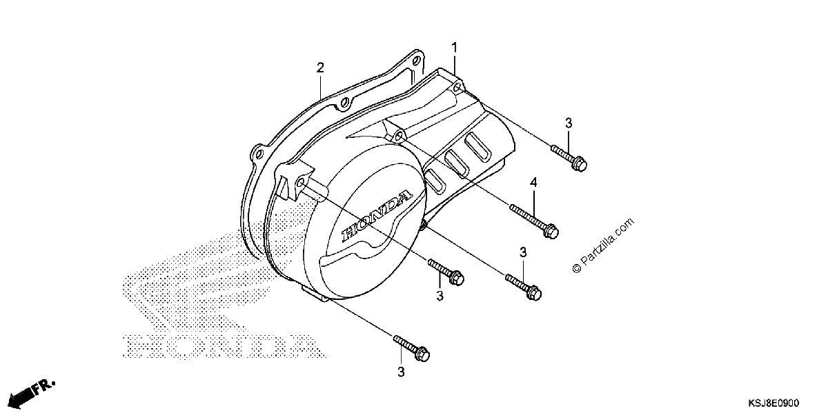 Diagrama de LEFT CRANKCASE COVER