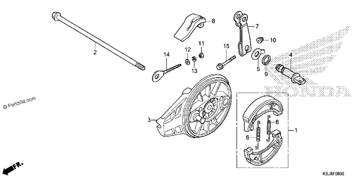 Diagrama de REAR BRAKE PANEL