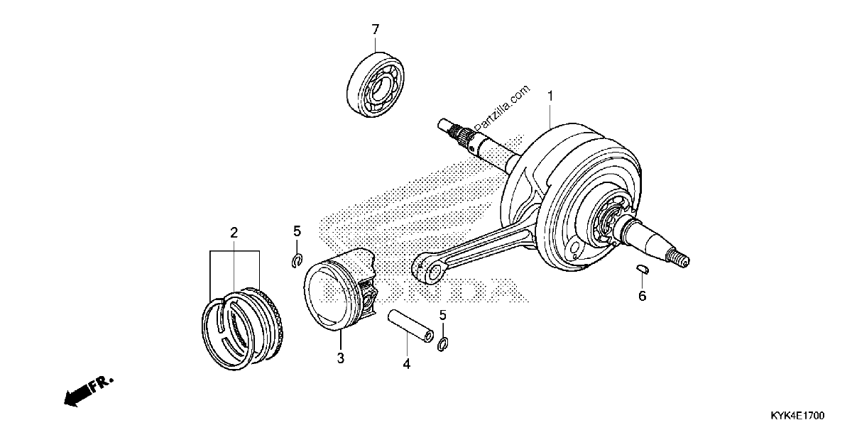 Diagrama de CRANKSHAFT PISTON