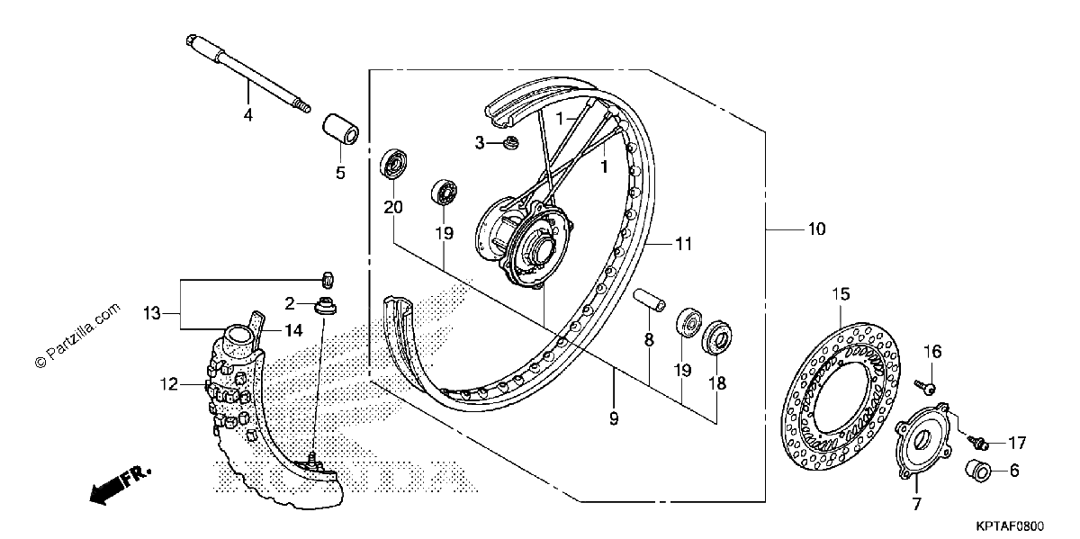 Diagrama de FRONT WHEEL