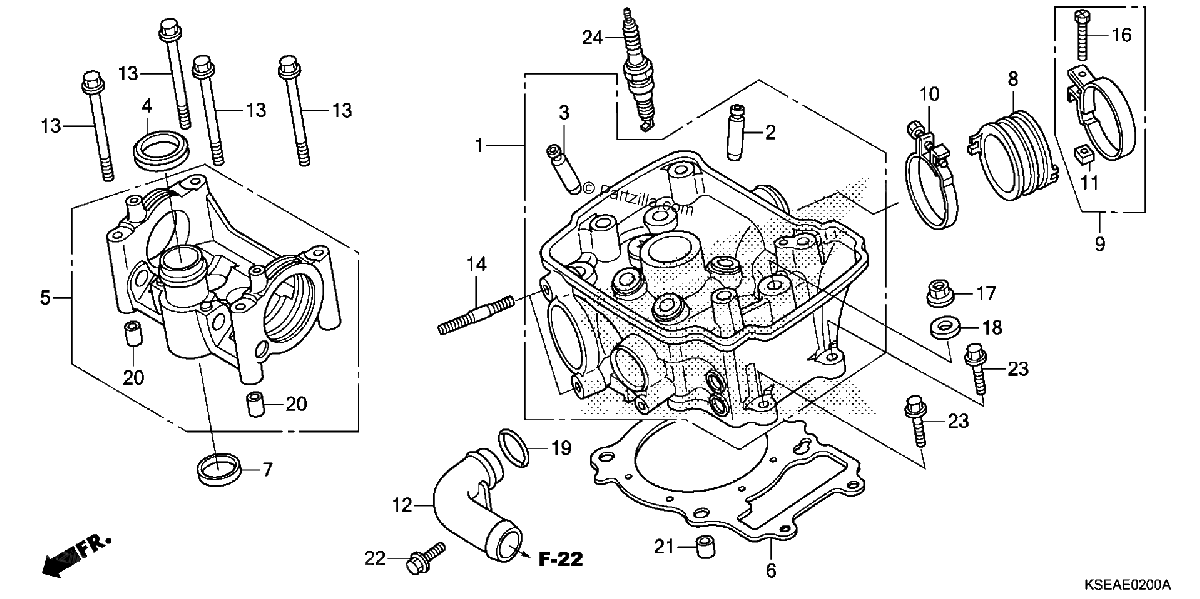 Diagrama de CYLINDER HEAD
