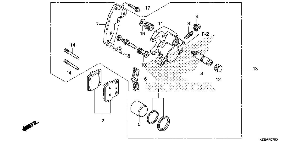 Diagrama de FRONT BRAKE CALIPER