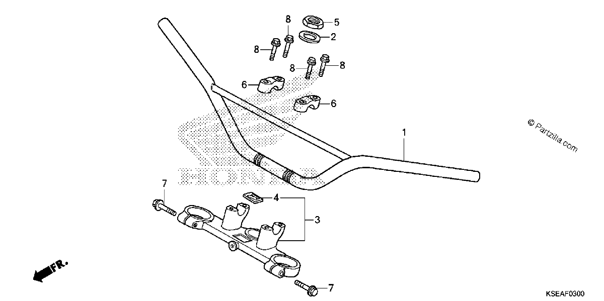 Diagrama de HANDLEBAR TOP BRIDGE