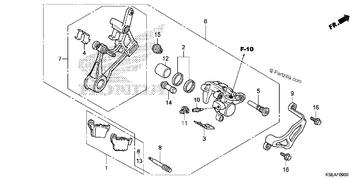 Diagrama de REAR BRAKE CALIPER