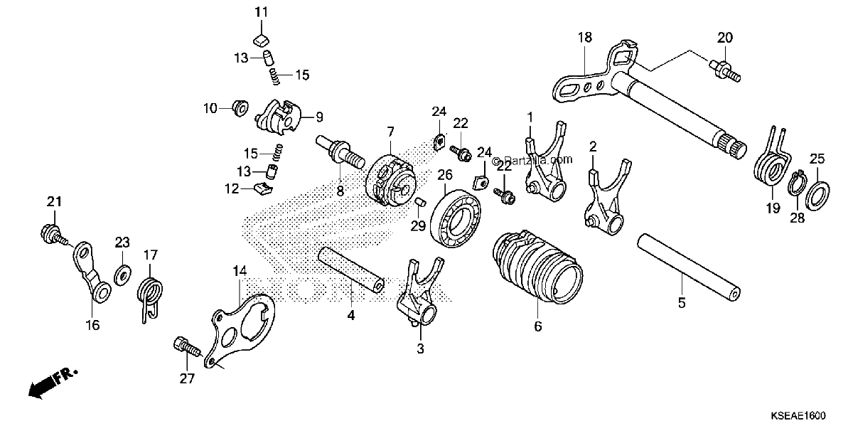 Diagrama de GEARSHIFT DRUM