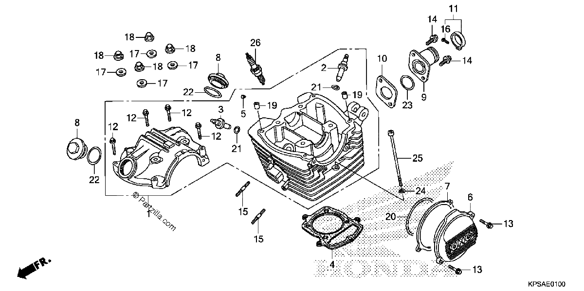 Diagrama de CYLINDER HEAD COVER CYLINDER HEAD