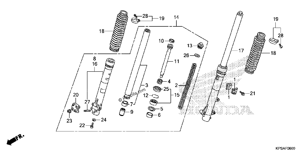 Diagrama de FRONT FORK