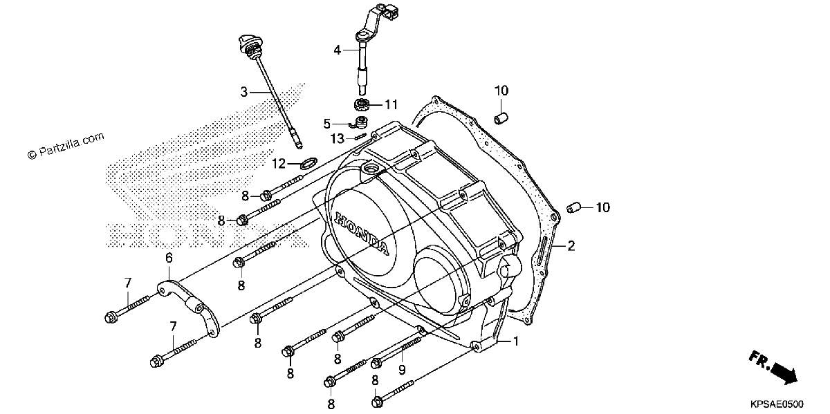 Diagrama de RIGHT CRANKCASE COVER