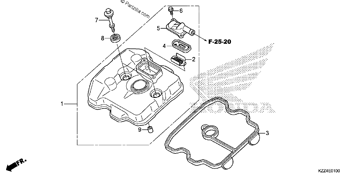 Diagrama de CYLINDER HEAD COVER