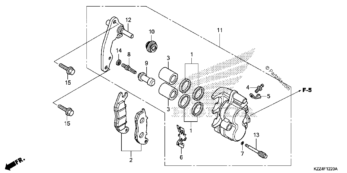 Diagrama de FRONT BRAKE CALIPER