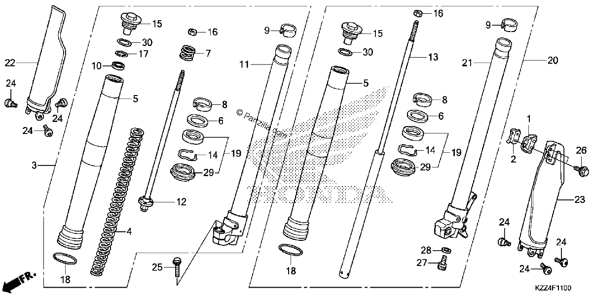 Diagrama de FRONT FORK