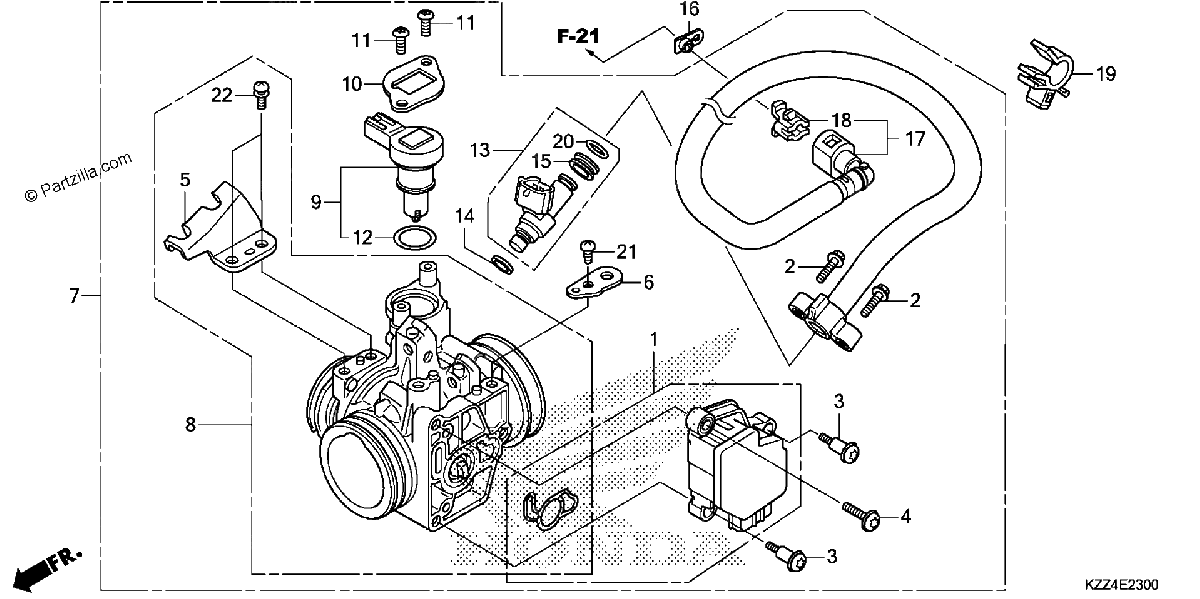 Diagrama de THROTTLE BODY