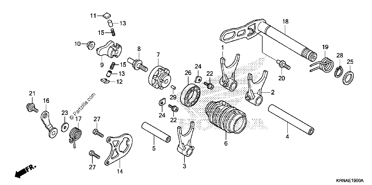 Diagrama de GEARSHIFT DRUM
