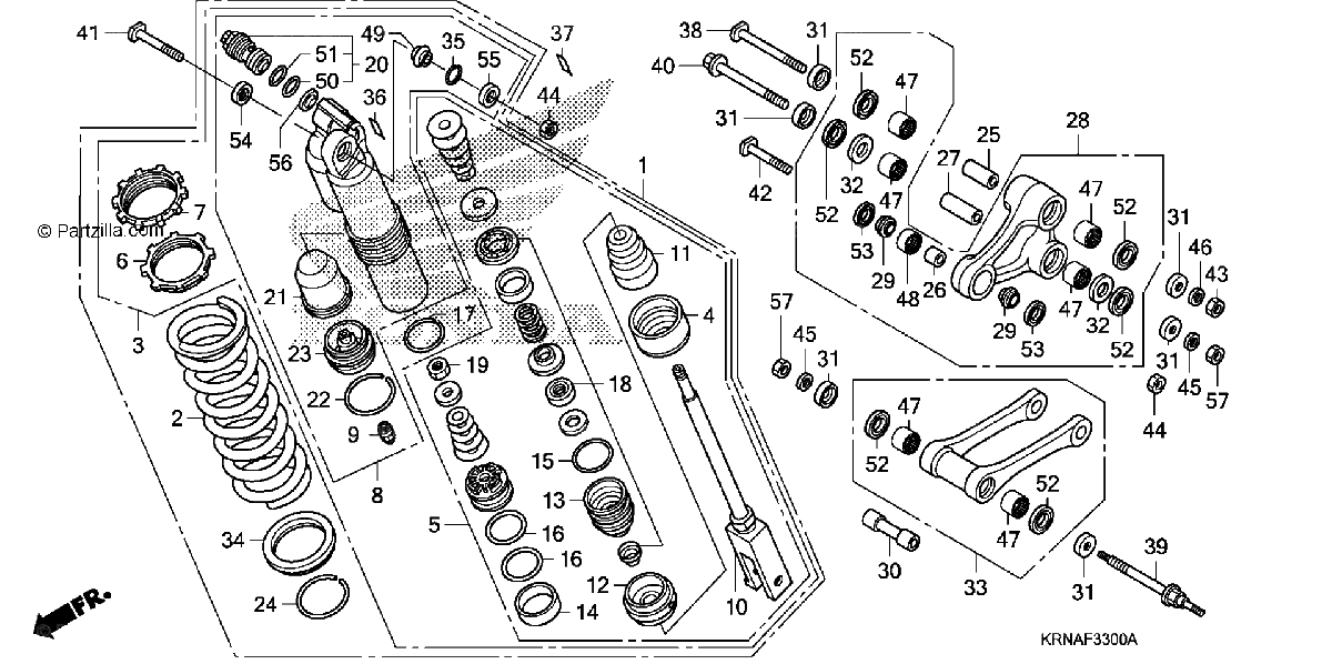 Diagrama de REAR SHOCK ABSORBER