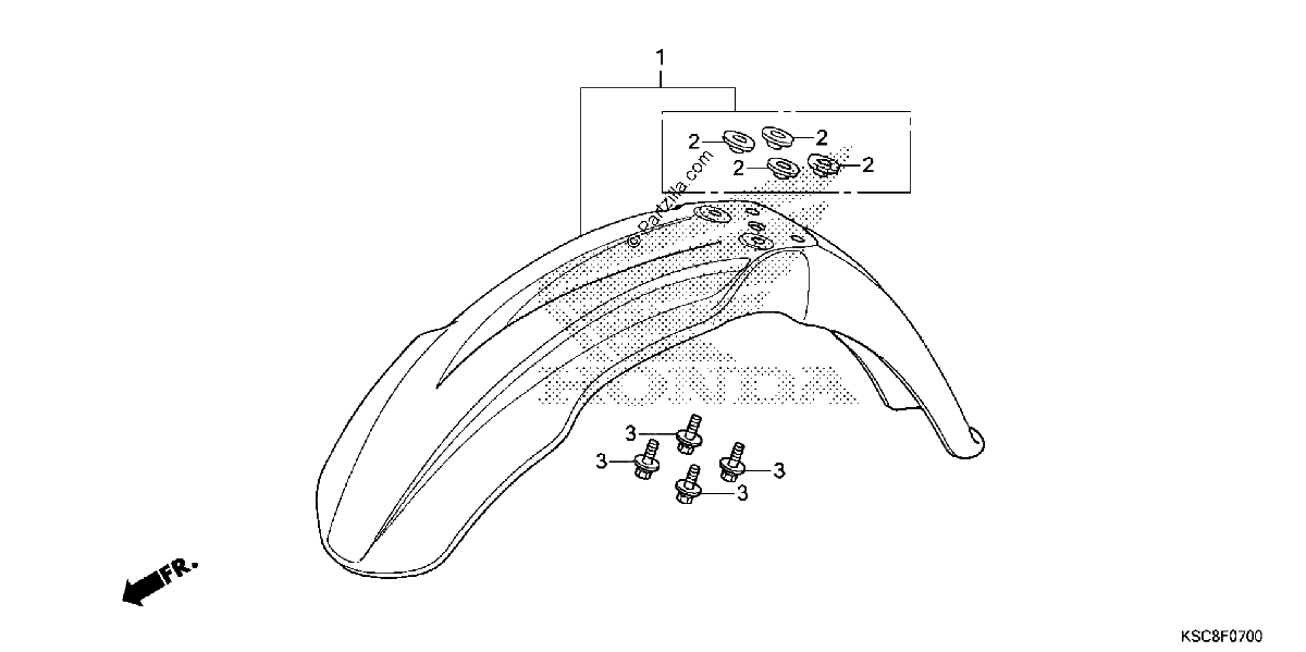 Diagrama de FRONT FENDER