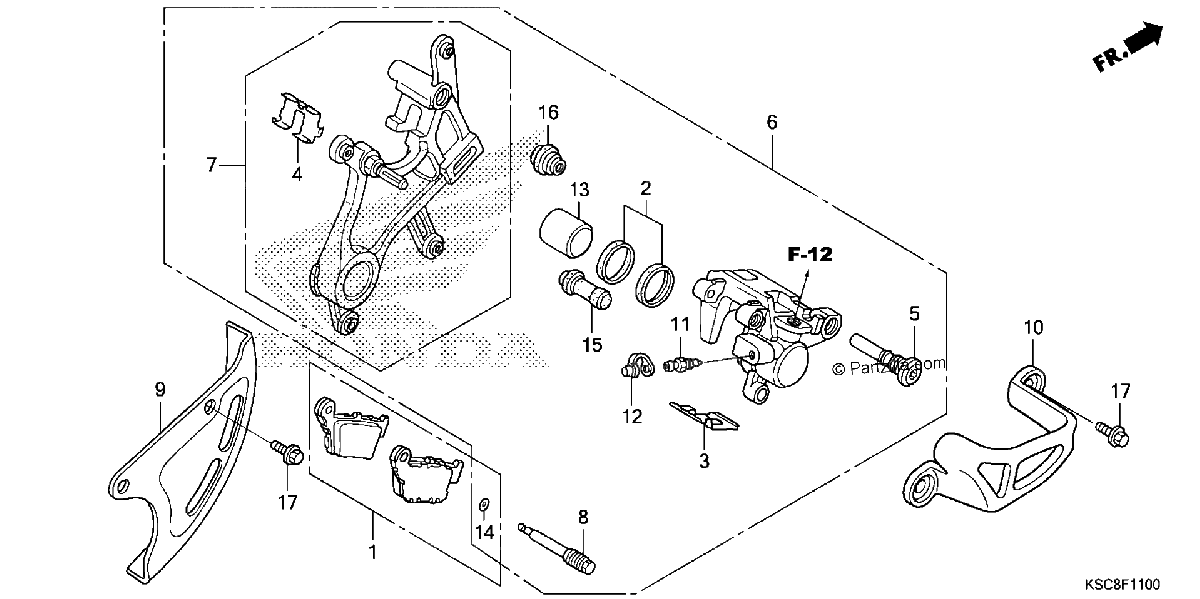 Diagrama de REAR BRAKE CALIPER
