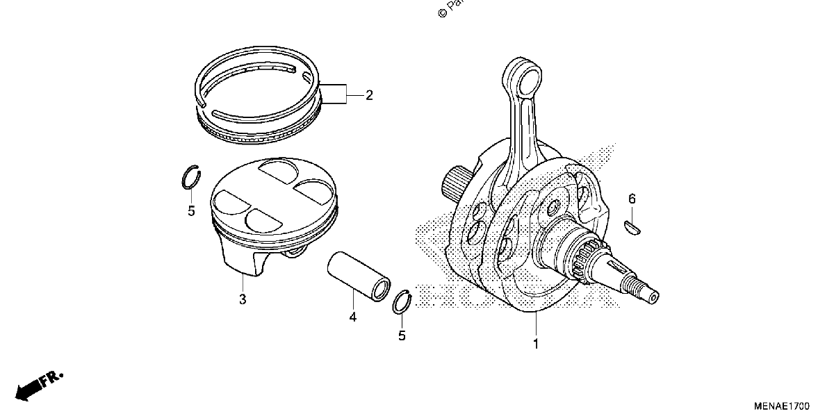 Diagrama de CRANKSHAFT PISTON
