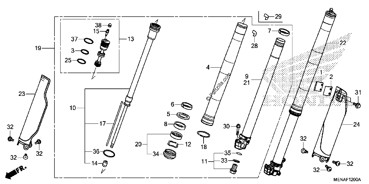 Diagrama de FRONT FORK