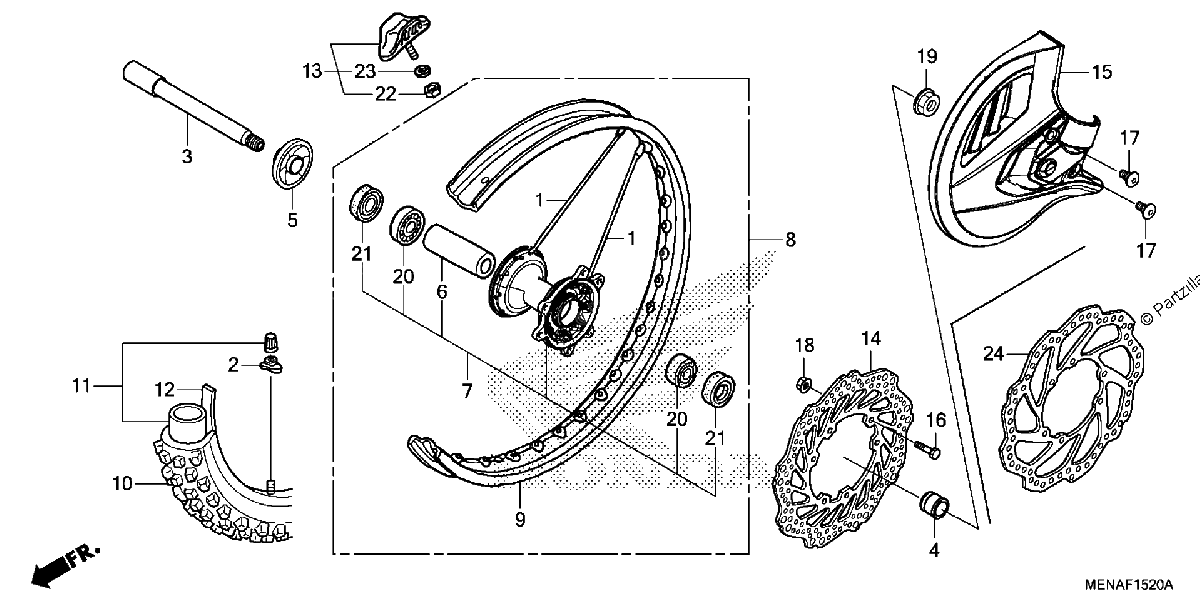 Diagrama de FRONT WHEEL