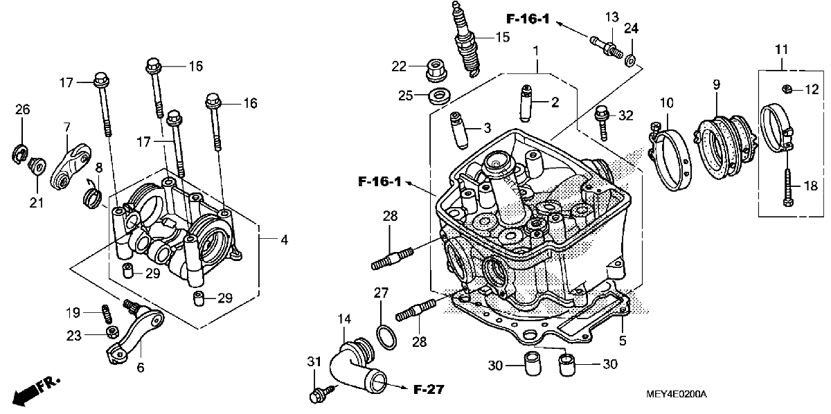 Diagrama de CYLINDER HEAD