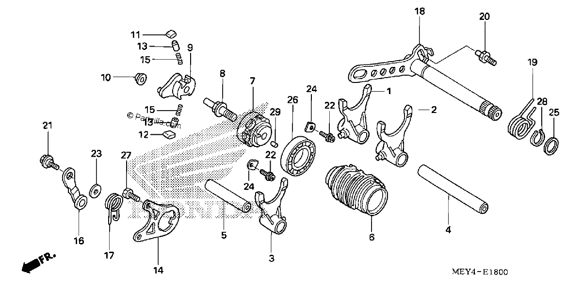 Diagrama de GEARSHIFT DRUM